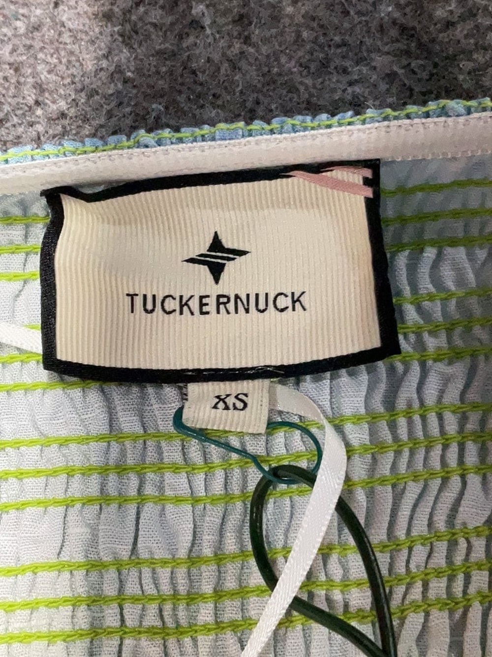 NWT Tuckernuck chartreuse and sky ombré Kaia dress - Picture 4 of 4
